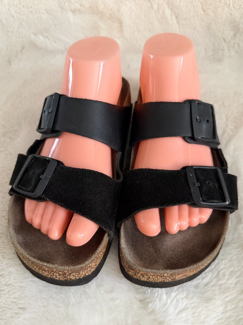 Birkenstock Arizona Women's Split Black Leather & Suede Sandal Size: 39 - Picture 3 of 15